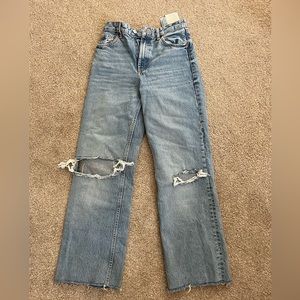 Zara High Waisted Wide Leg Jeans